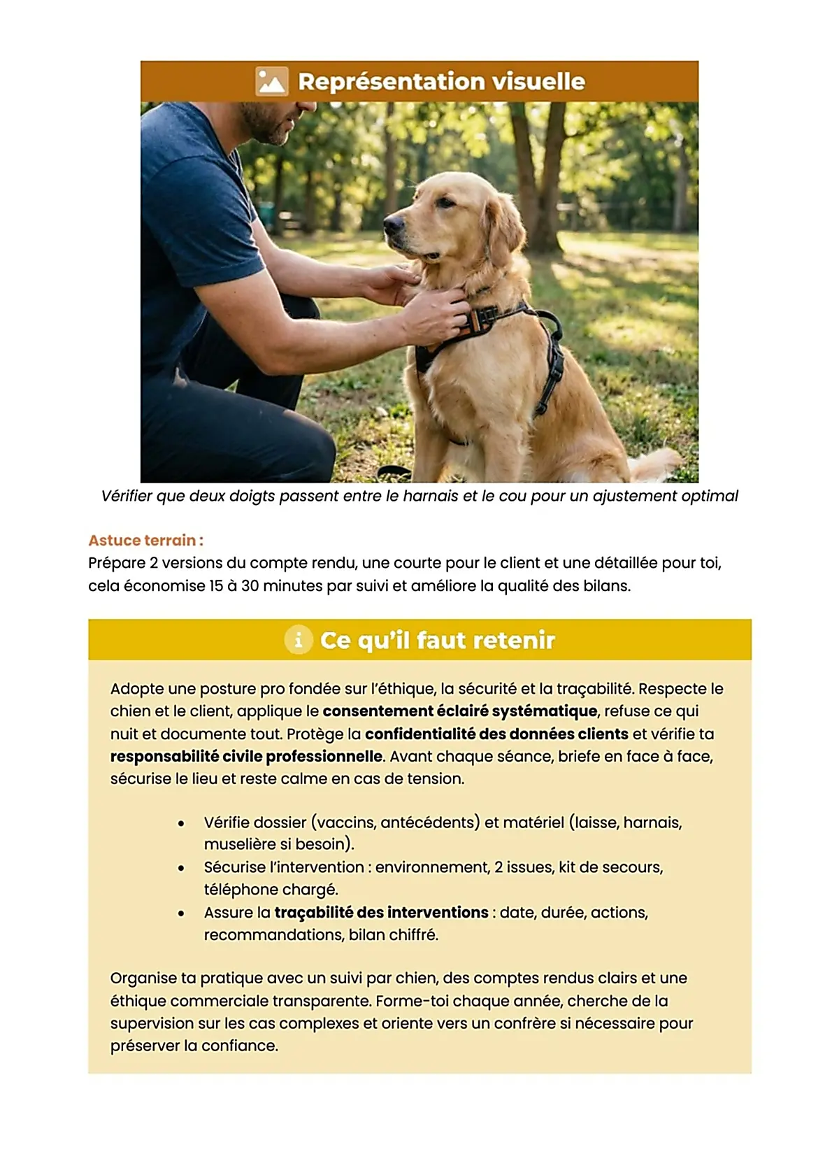 Example Fiche de Révision BP Éducateur Canin